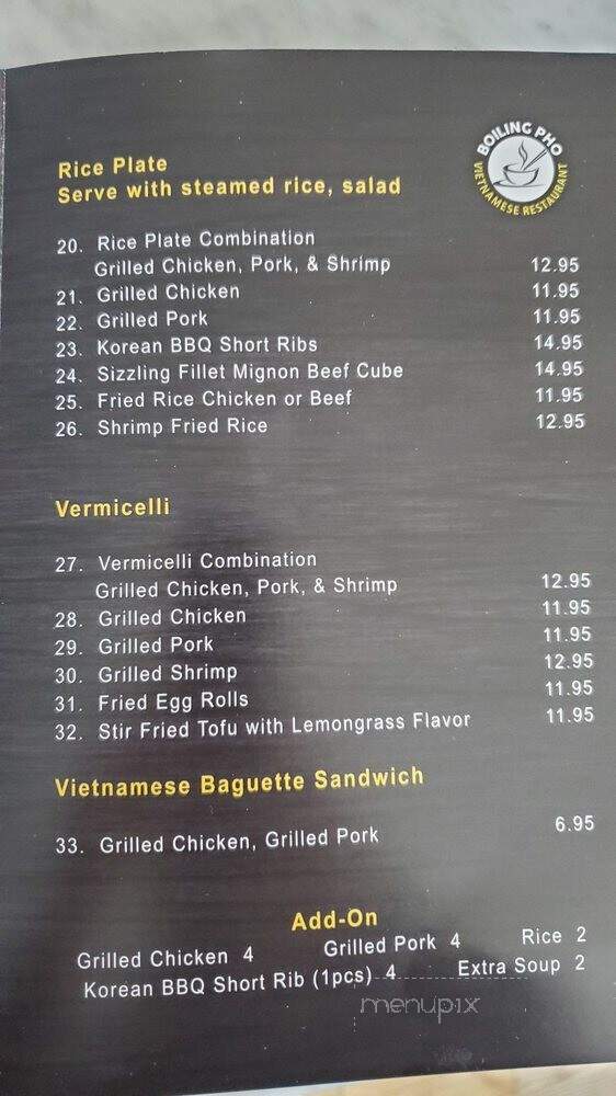 Boiling Pho - Escondido, CA menu_pic