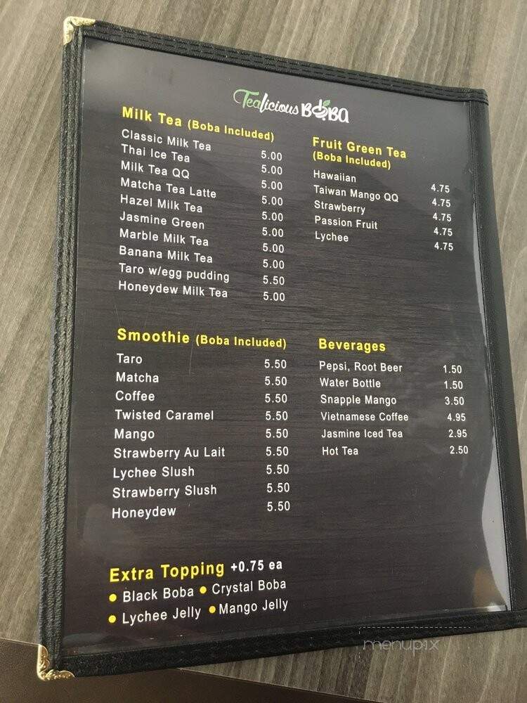 Boiling Pho - Escondido, CA menu_pic
