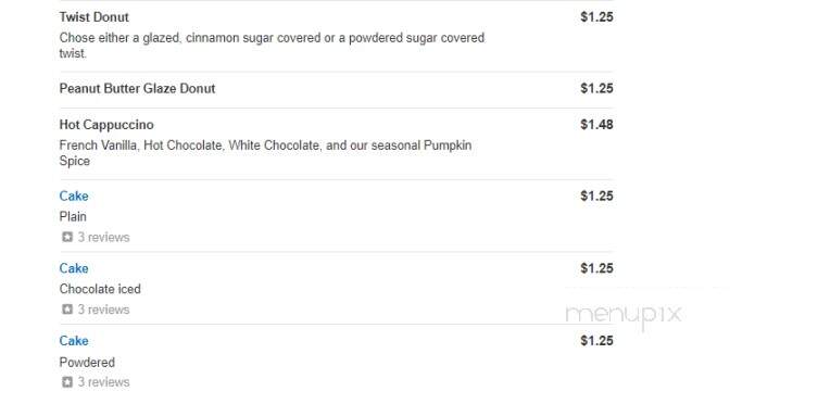 Whistlestop Donuts - Hopkinsville, KY menu_pic