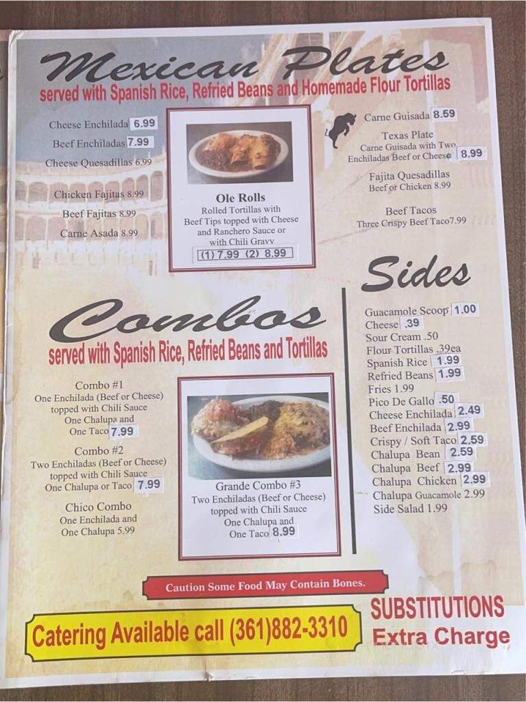 Ole Cafe - Corpus Christi, TX menu_pic
