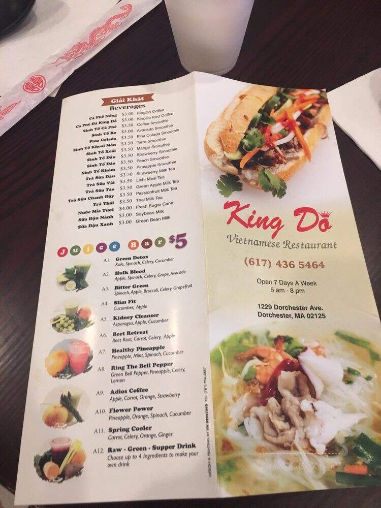 King do Baguette and Pastry - Dorchester, MA menu_pic