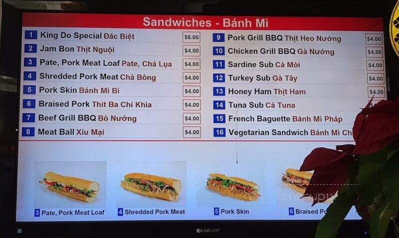 King do Baguette and Pastry - Dorchester, MA menu_pic