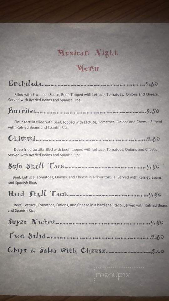 Frontier Bar - Colome, SD menu_pic