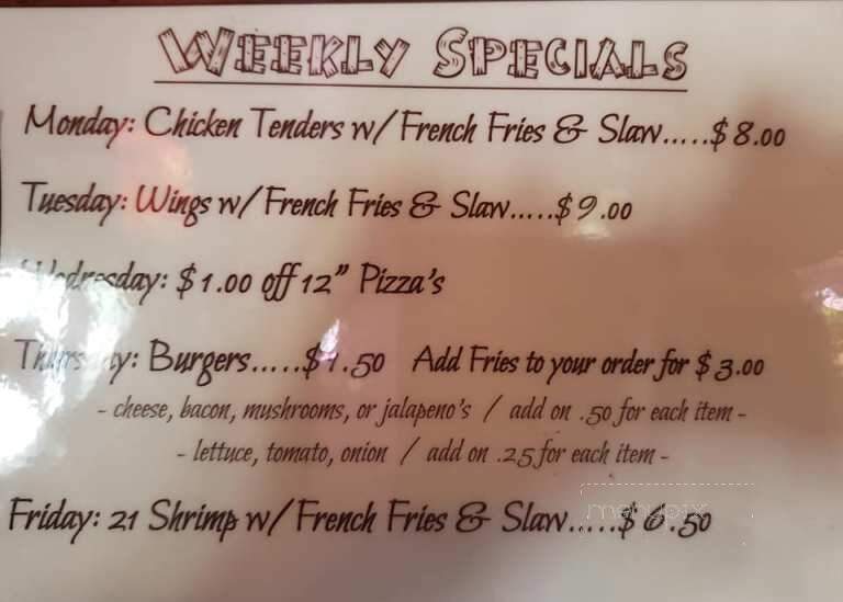 Shady Pine Bar - Chippewa Falls, WI menu_pic