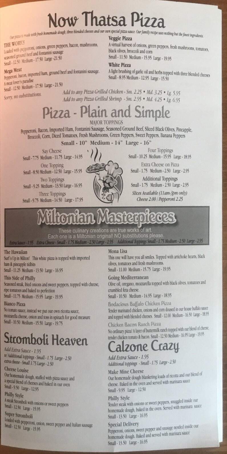 Miltonion Pizzeria - Milton, DE menu_pic
