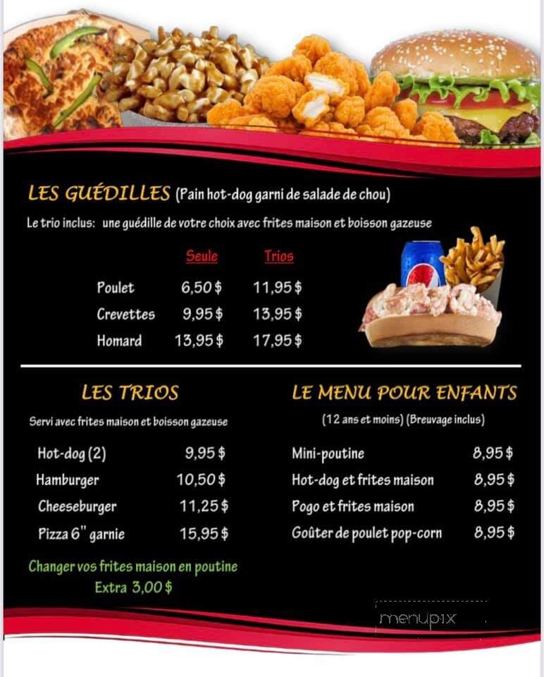 Restaurant Le Surcouf Cafe - Perce, QC menu_pic