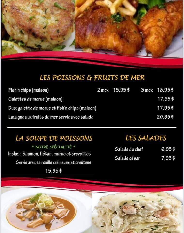 Restaurant Le Surcouf Cafe - Perce, QC menu_pic