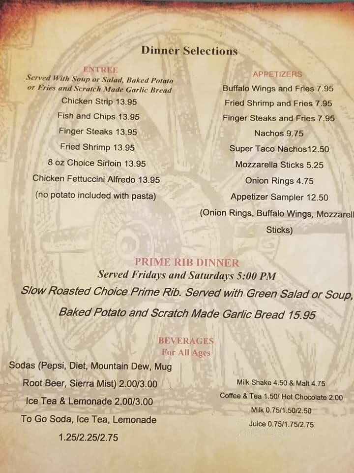 Whistle Stop - Cascade, ID menu_pic