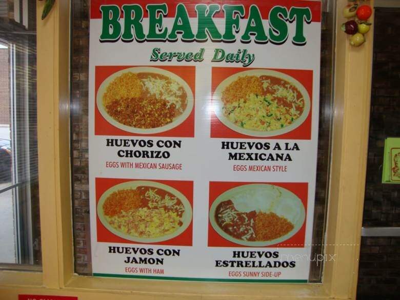 El Alegre Burrito - Westchester, IL menu_pic