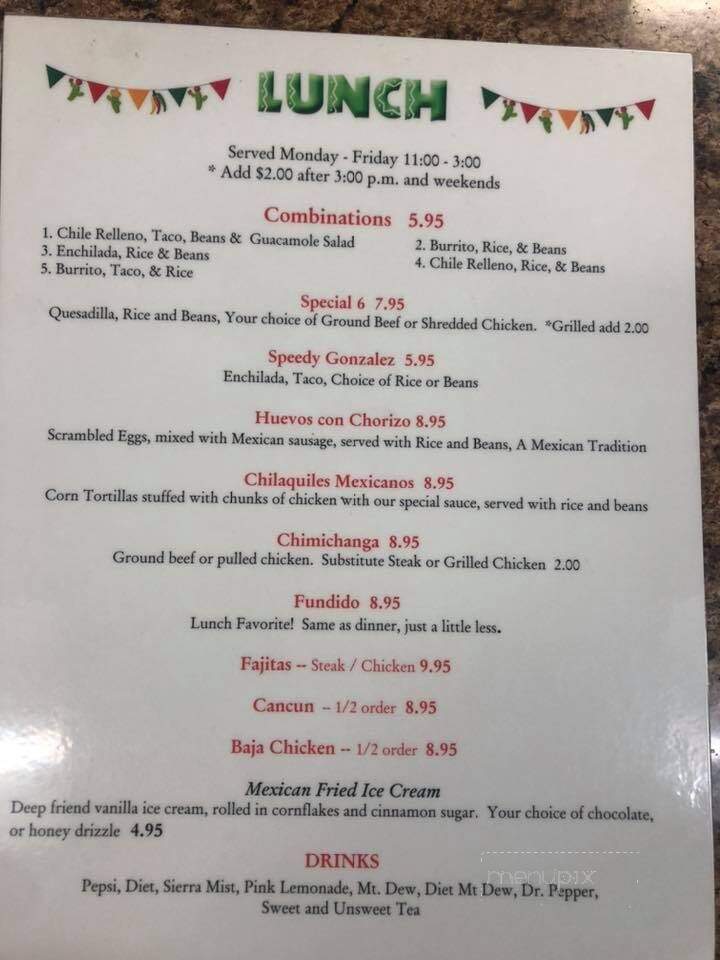 Los Mexicanos - Beaver Dam, KY menu_pic
