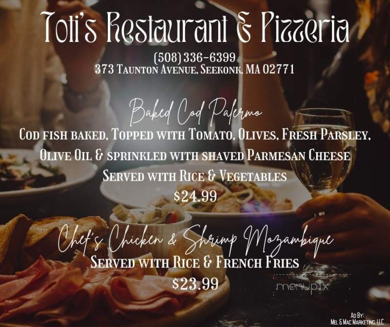 Toti's Grilled Pizzeria - Seekonk, MA menu_pic