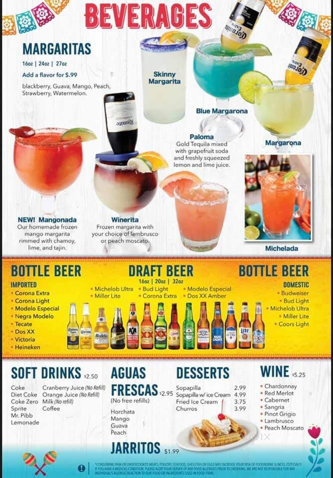 Cinco De Mayo Mexican Grill - Douglasville, GA menu_pic