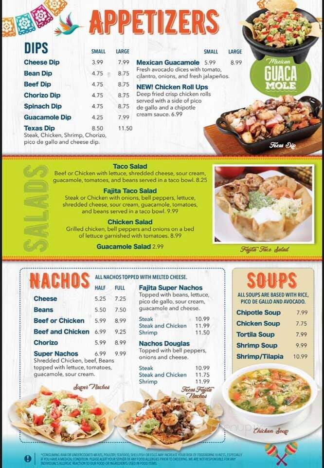 Cinco De Mayo Mexican Grill - Douglasville, GA menu_pic