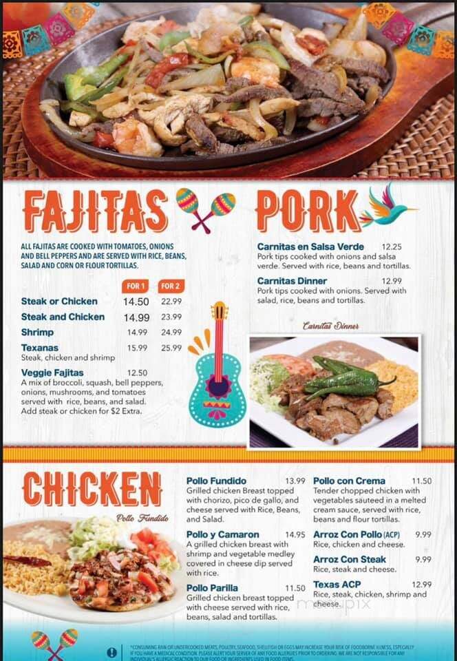 Cinco De Mayo Mexican Grill - Douglasville, GA menu_pic