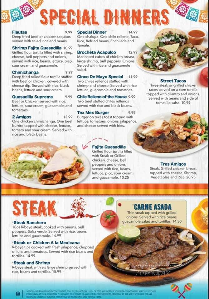 Cinco De Mayo Mexican Grill - Douglasville, GA menu_pic