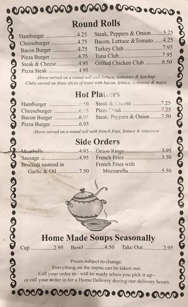 Pasquale's Pizzeria - Little Falls, NJ menu_pic