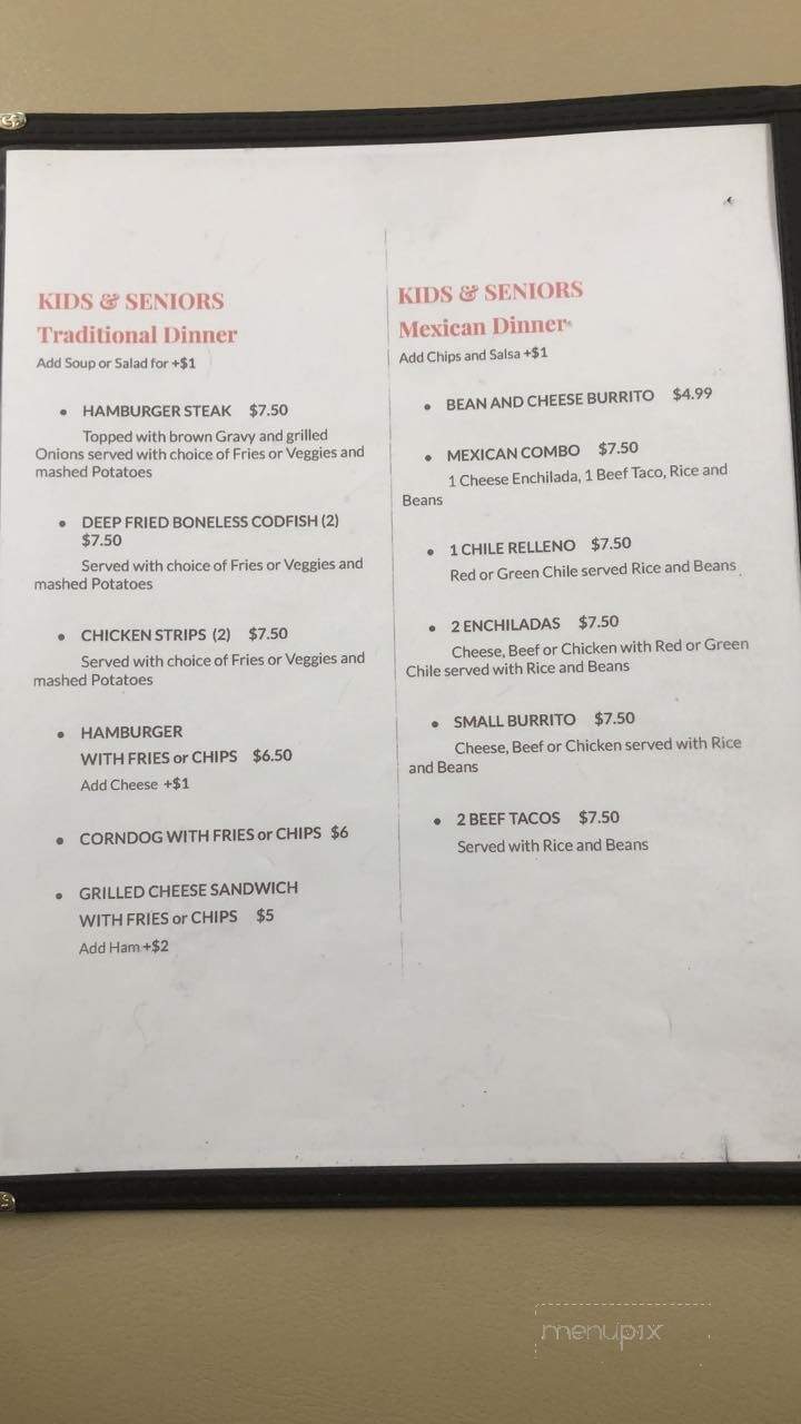 Four Winds - Carrizozo, NM menu_pic