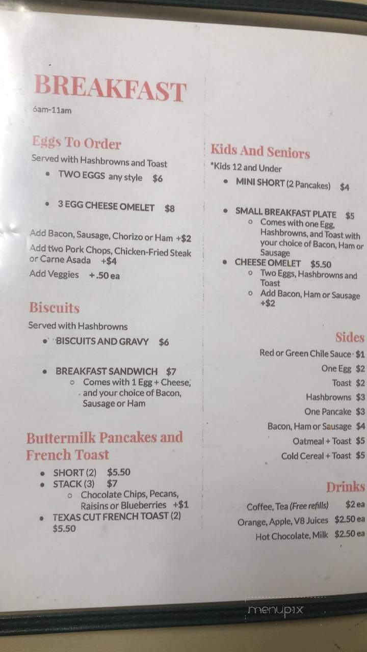 Four Winds - Carrizozo, NM menu_pic