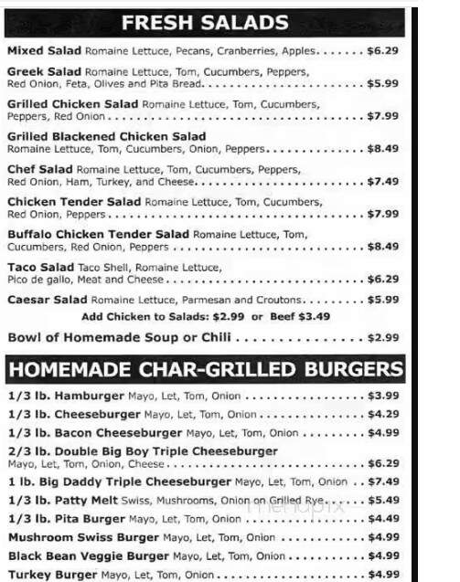 Village Grill - Monroe, NC menu_pic