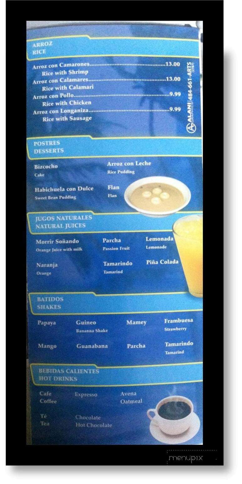 La Palma Restaurant - Allentown, PA menu_pic