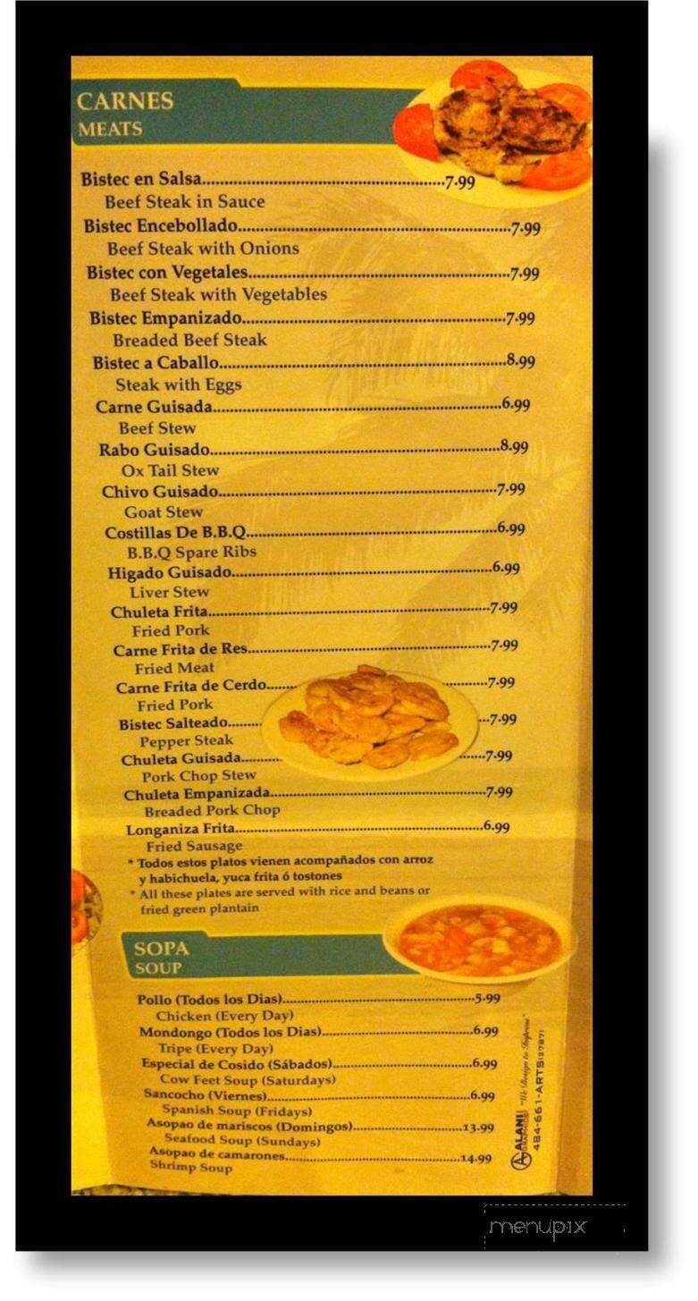 La Palma Restaurant - Allentown, PA menu_pic