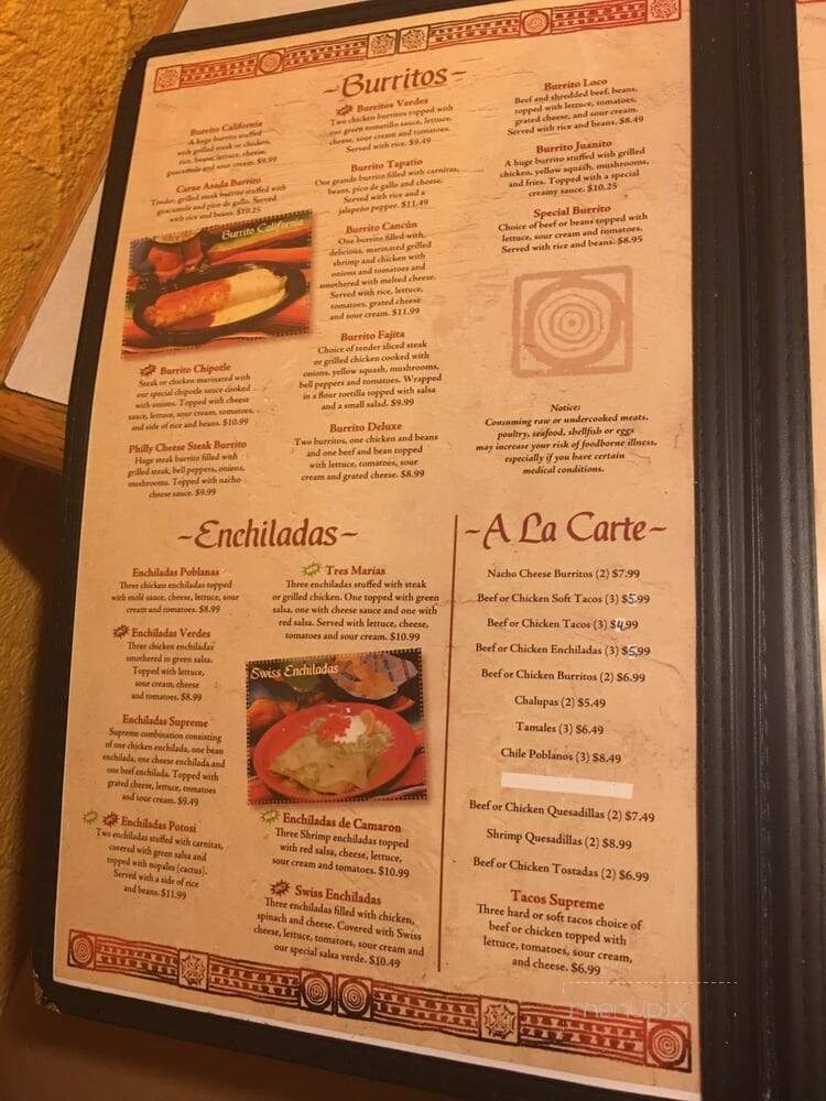Teresa's Mexican - North Augusta, SC menu_pic
