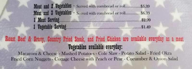 Stamps Stars & Stripes Restaurant - Gallatin, TN menu_pic