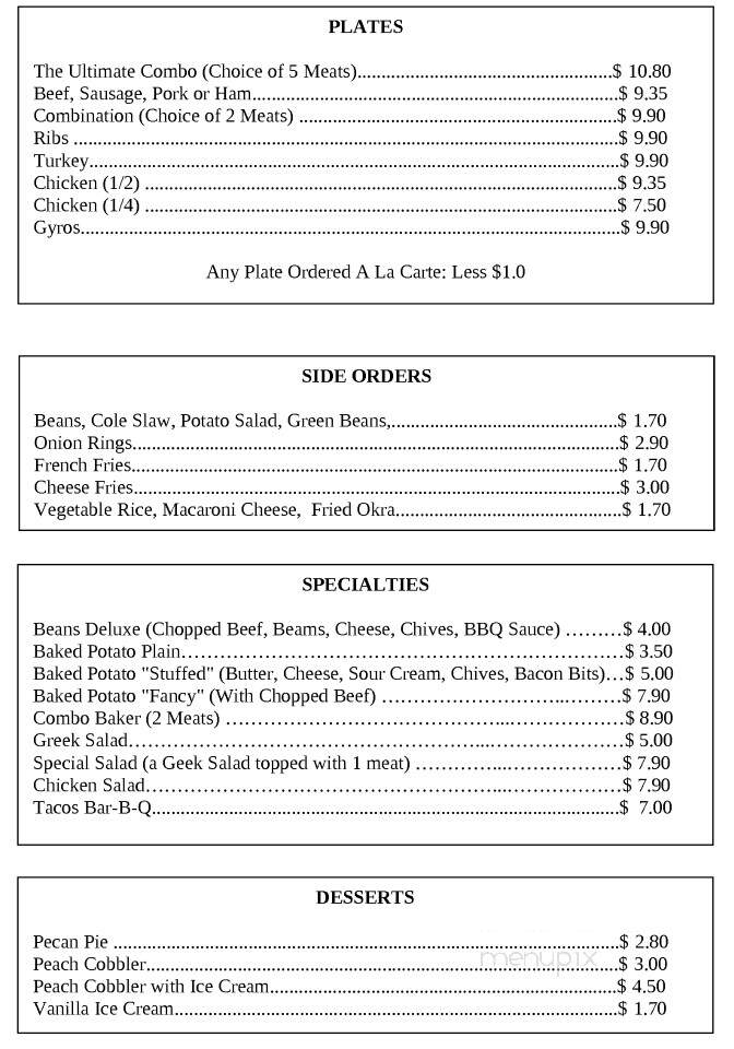 Hickory Pit Bar-B-Q - Bellaire, TX menu_pic