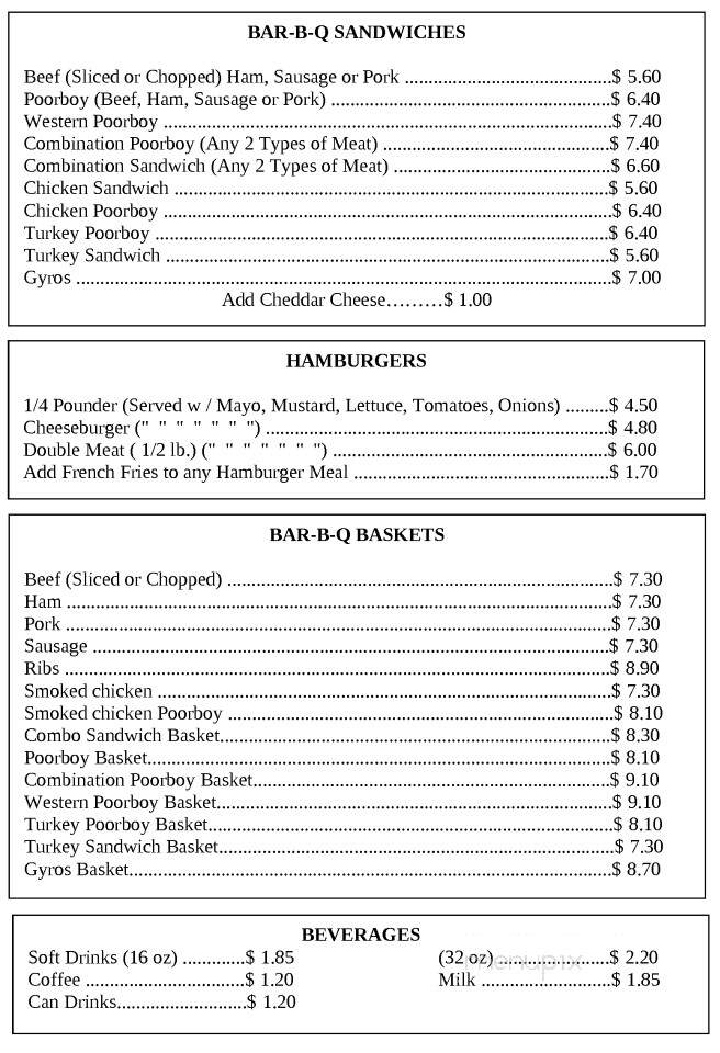 Hickory Pit Bar-B-Q - Bellaire, TX menu_pic