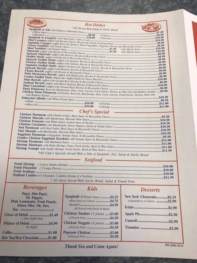 Rose Pizza - Boydton, VA menu_pic