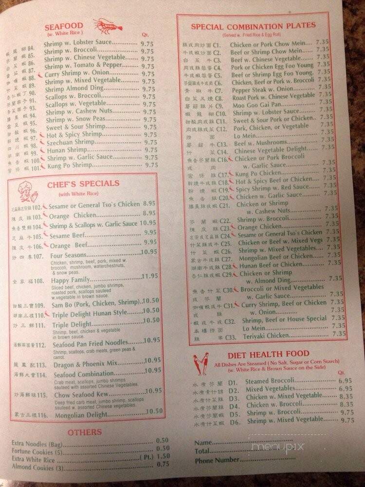 King House Restaurant - Phenix City, AL menu_pic