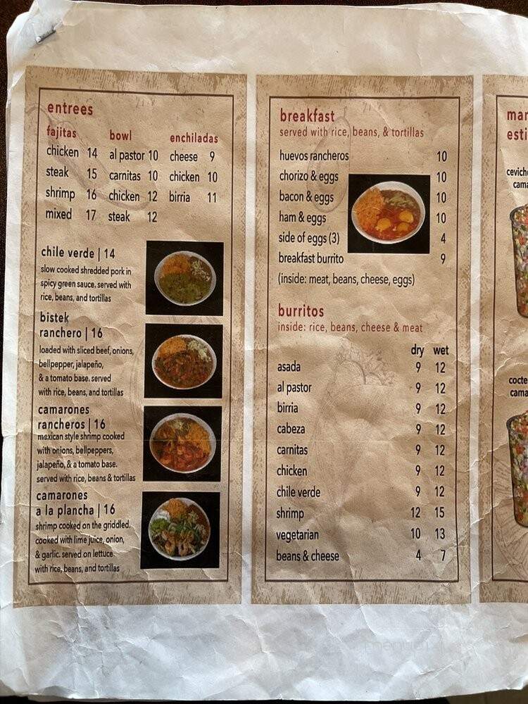 Los Dos Toritos Restaurant - Baker, CA menu_pic