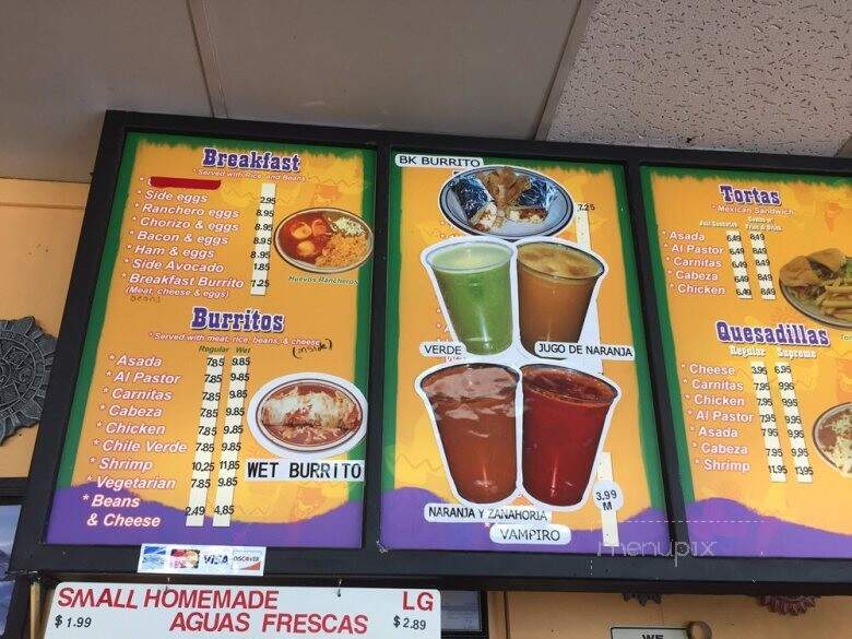 Los Dos Toritos Restaurant - Baker, CA menu_pic