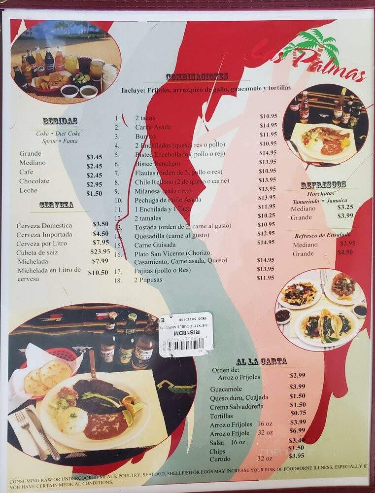 Las Palmas Restaurant Pupuseria Y - Sacramento, CA menu_pic