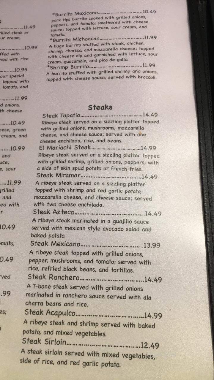 Don Tequila - Allegany, NY menu_pic