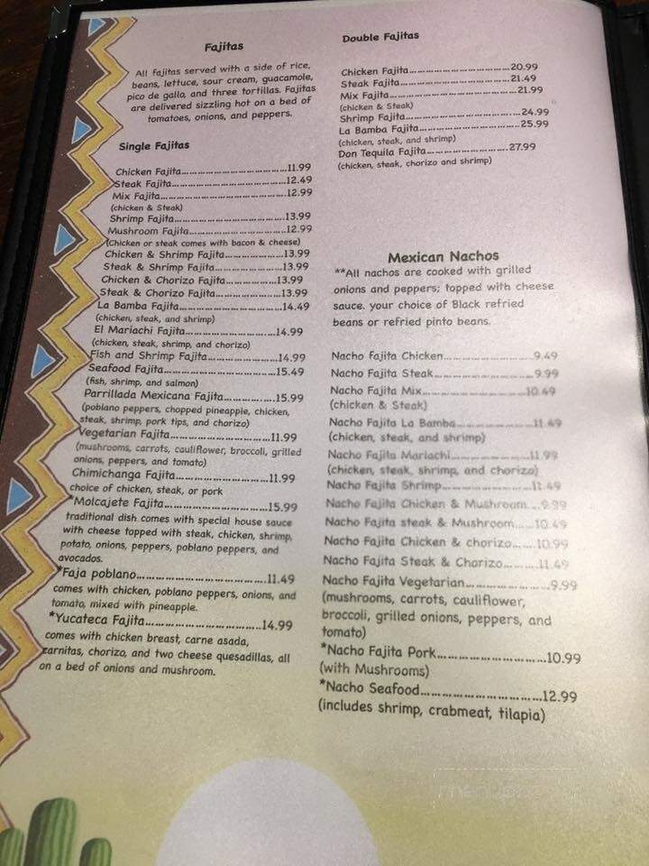 Don Tequila - Allegany, NY menu_pic