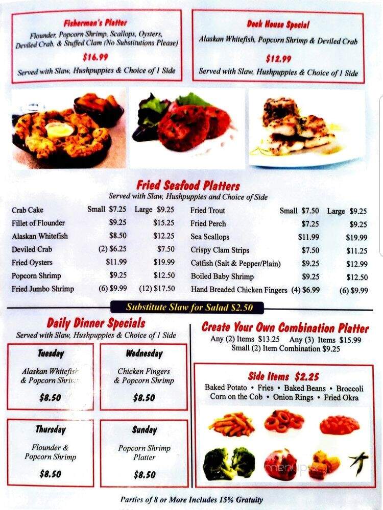 The Fisherman's Dock - Kingsport, TN menu_pic