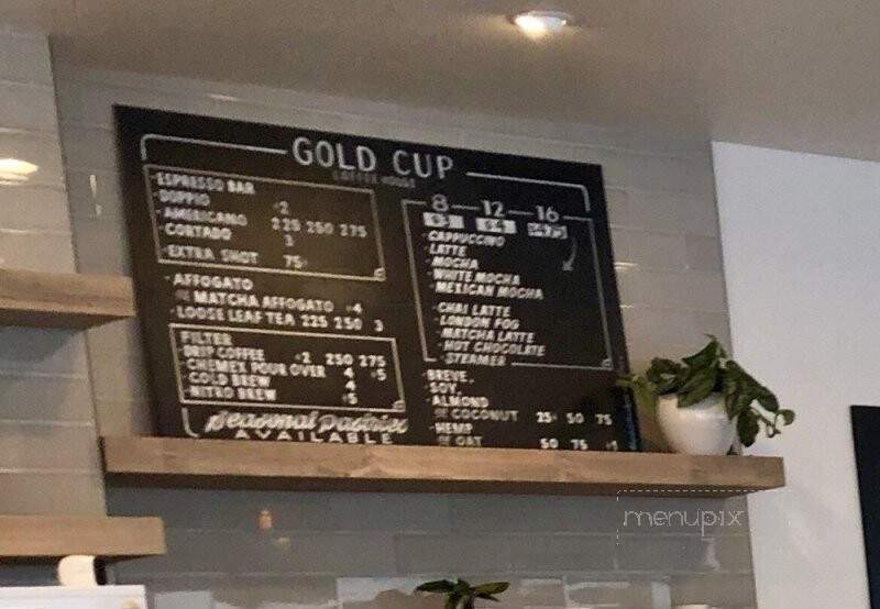 Menu of Gold Cup Coffee in Vancouver, WA 98662