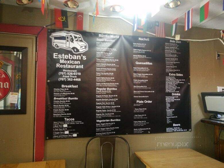 Esteban's Mexican Restaurant - Arcata, CA menu_pic