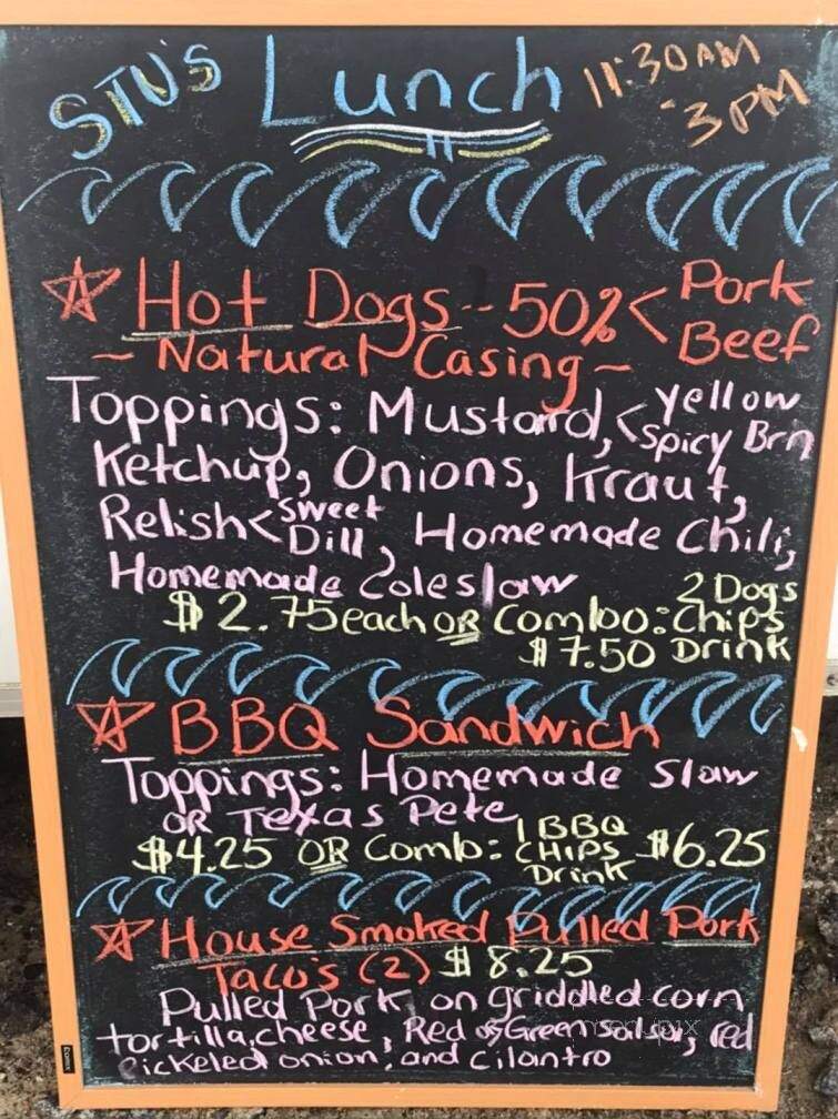 Stu's Food Truck - Avon, NC menu_pic