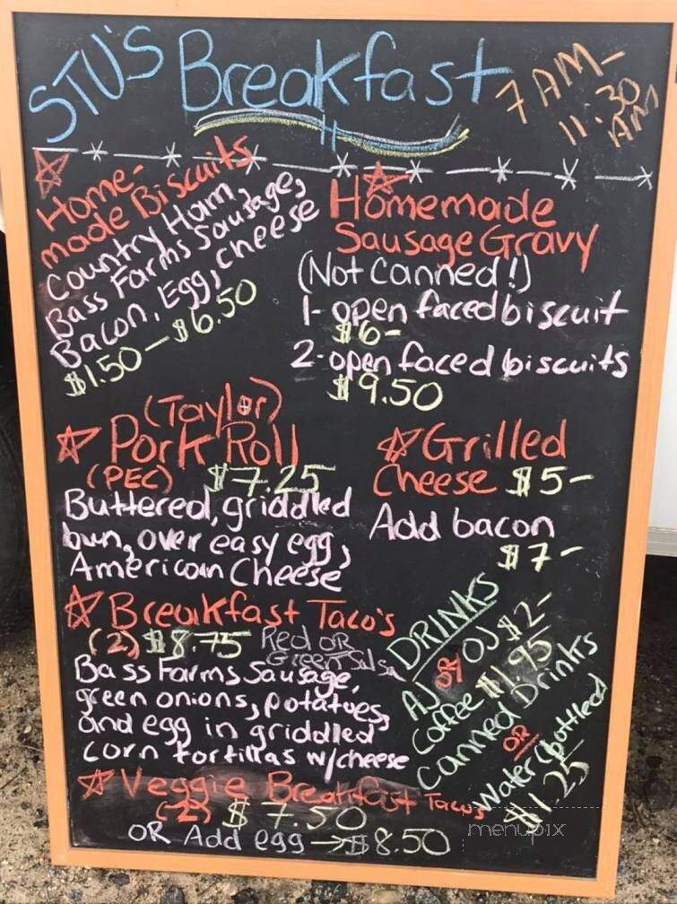 Stu's Food Truck - Avon, NC menu_pic