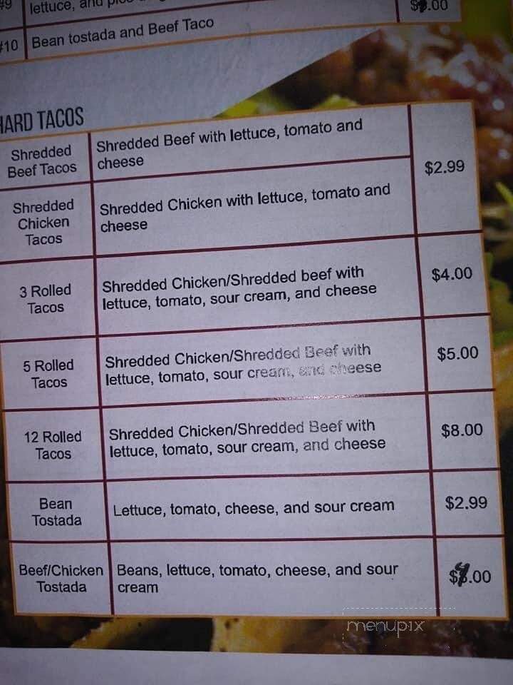 Barra Jalisco Restaurant - Miamisburg, OH menu_pic