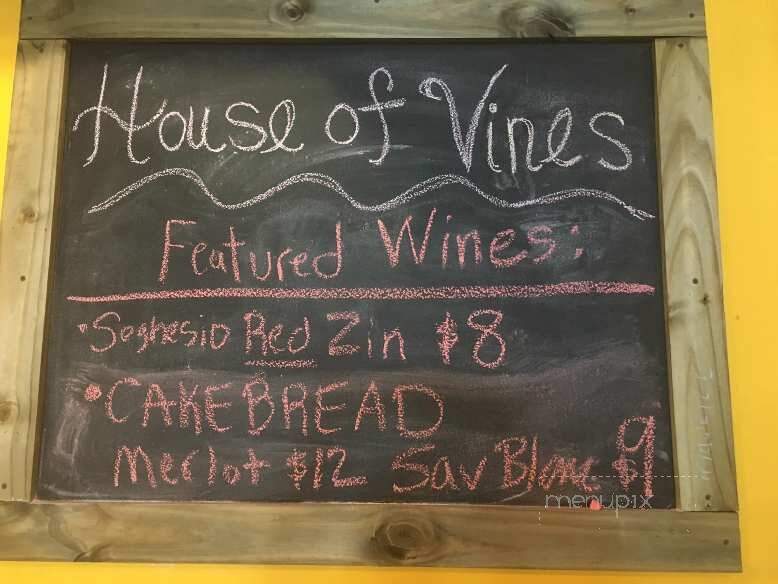 House of Vines - Dickson, TN menu_pic