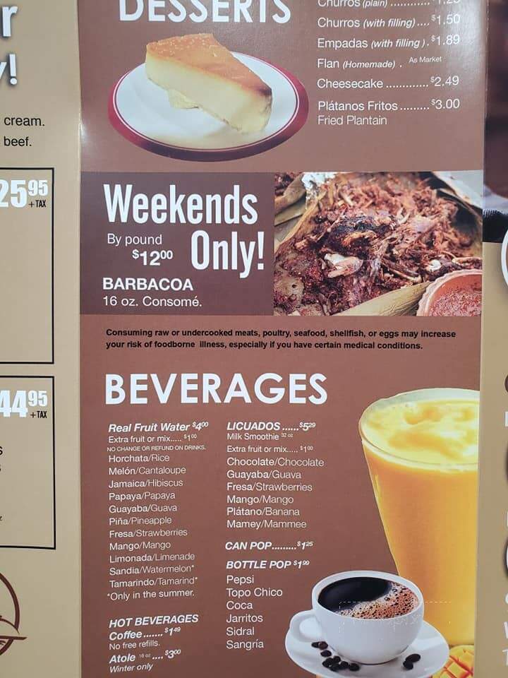 Taqueria Alameda - Westland, MI menu_pic