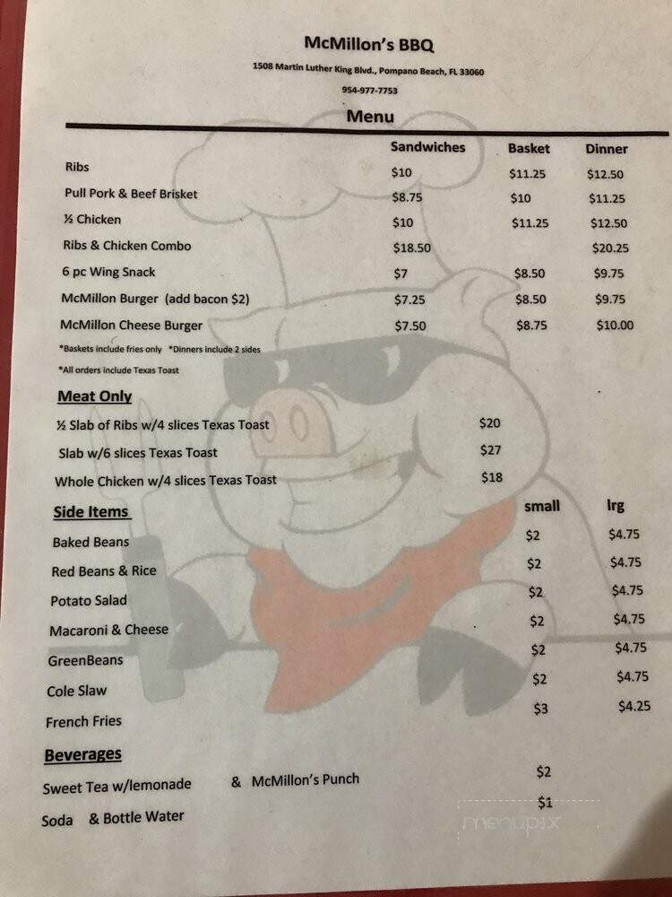 McMillon's Bar-B-Que - Pompano Beach, FL