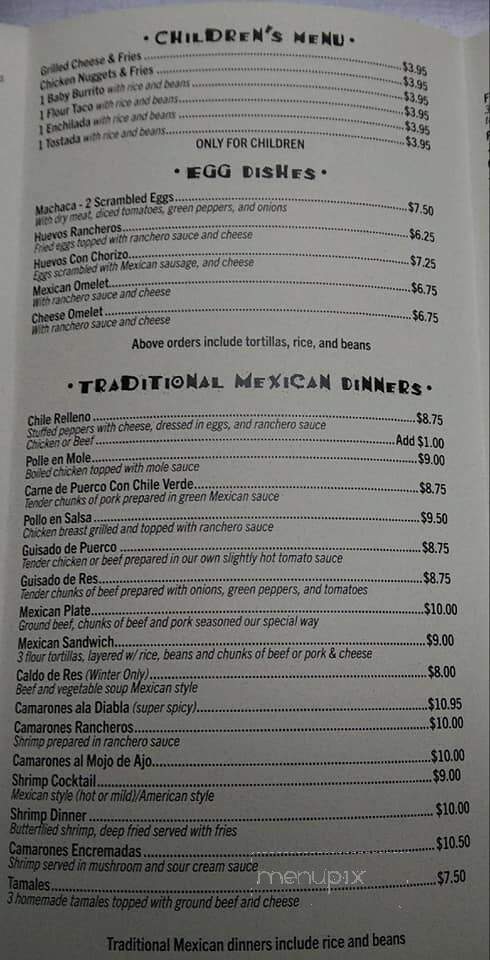 Lahacienda - Taylor, MI menu_pic
