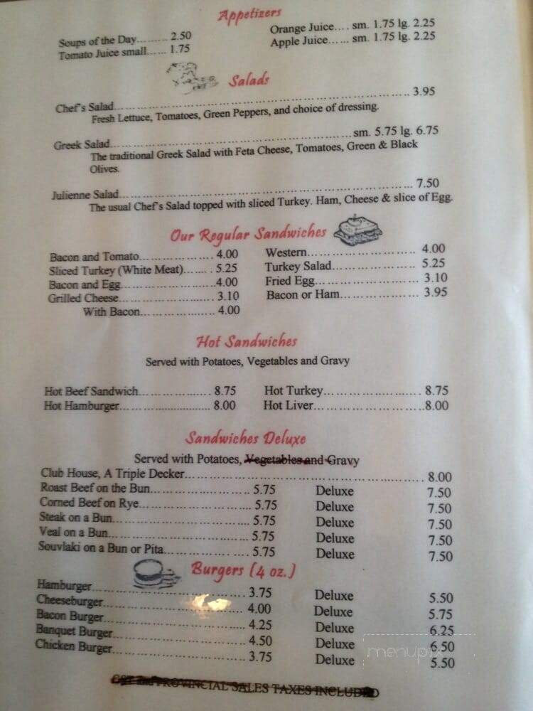 Barn Restaurant - Toronto, ON menu_pic