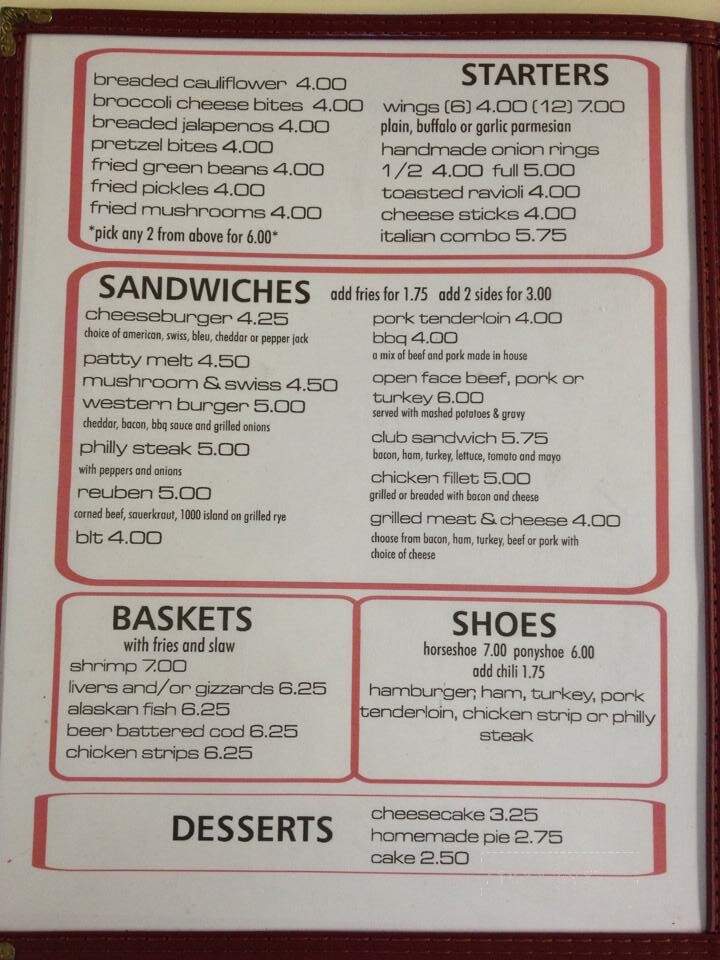Sunset Restaurant - Mount Olive, IL menu_pic