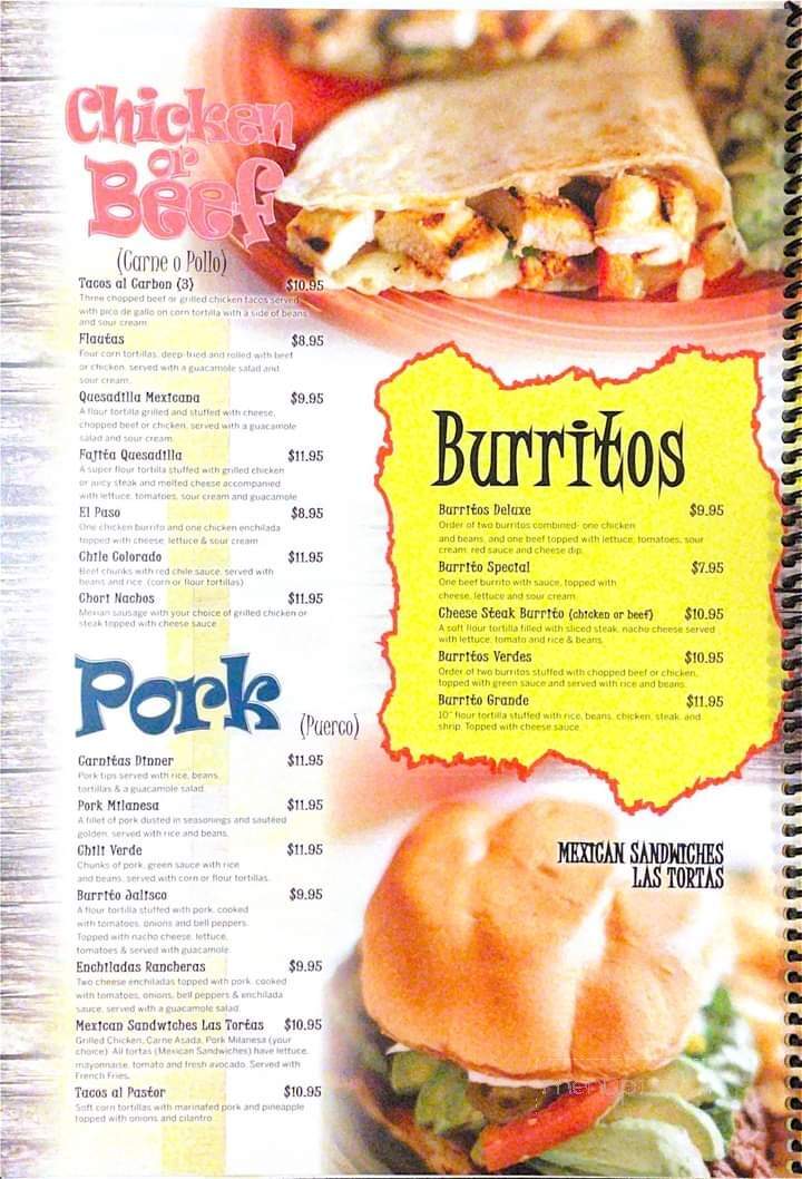 La Carreta Mexican Restaurant - Saint Charles, MO menu_pic