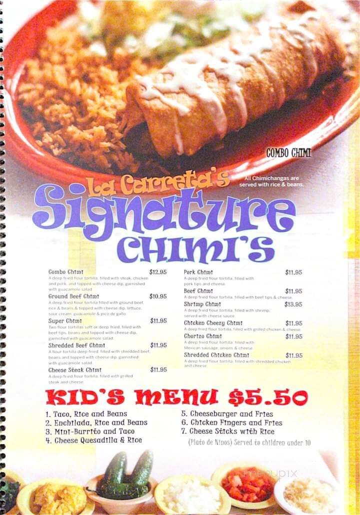 La Carreta Mexican Restaurant - Saint Charles, MO menu_pic